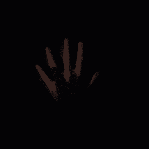 AI generated: This is a shadow of a woman's hand on a dark background
