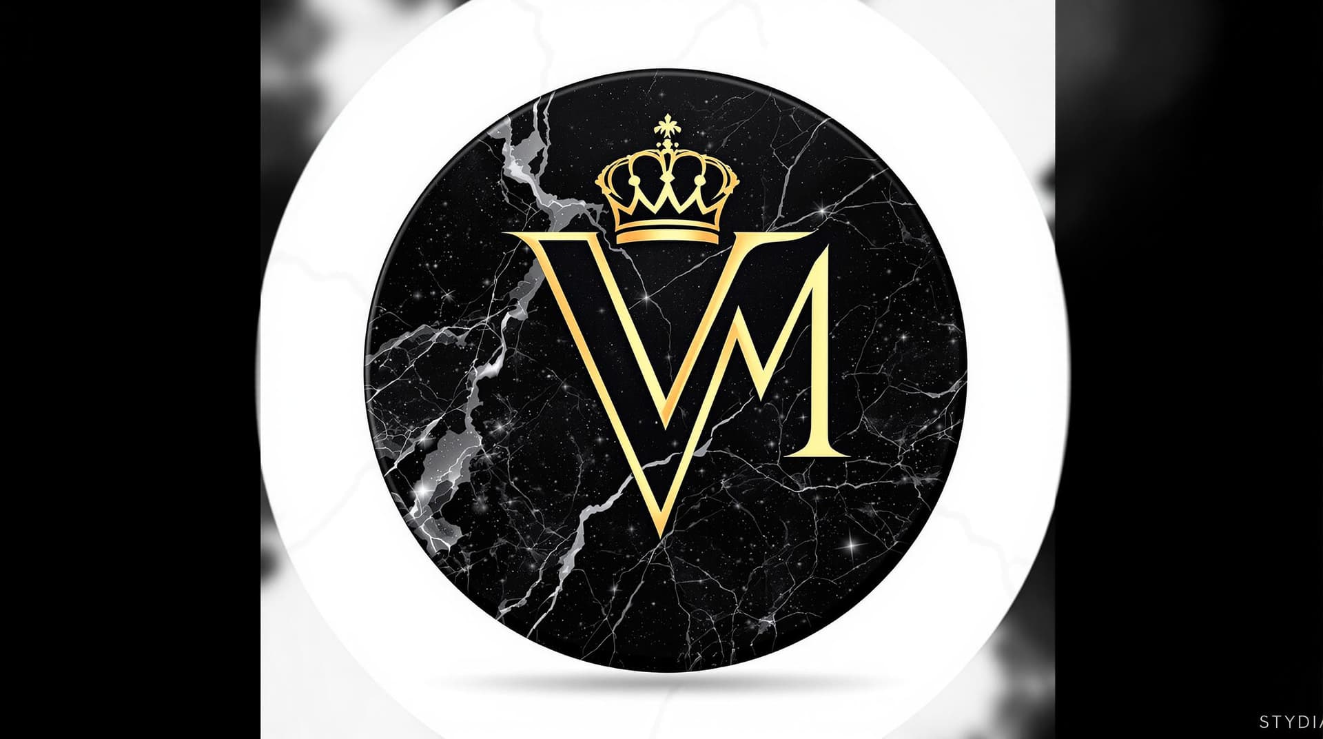 AI generated: Design a luxurious and masculine logo for the brand 'STYDIA NAIL'. The logo should feature a bold, c...