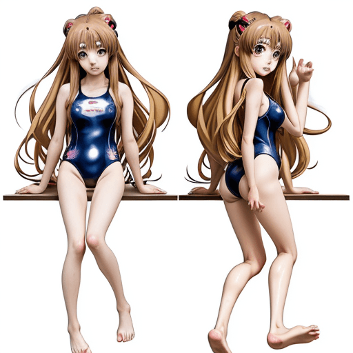 AI generated: masterpiece, taiga aisaka, sit, cute face, anime, anime face, hands up, high detail body, low detail...