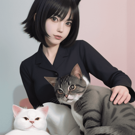 AI generated: Anime cat