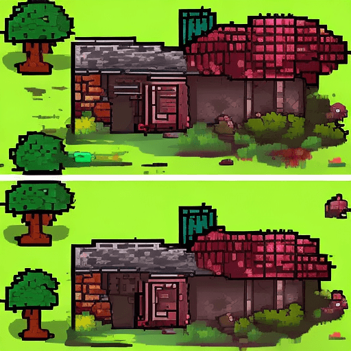 AI generated: game assets sprite to videogame in 2d like project zomboid survivor