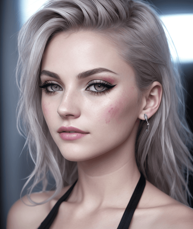 AI generated: {Jeanette Voerman} 18 y.o. , vampire the masquerade bloodlines fashion, [ (smeared mascara:1.3) : go...