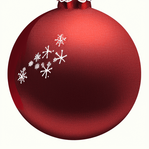 AI generated: detailed drawing of red Christmas balls on tree background