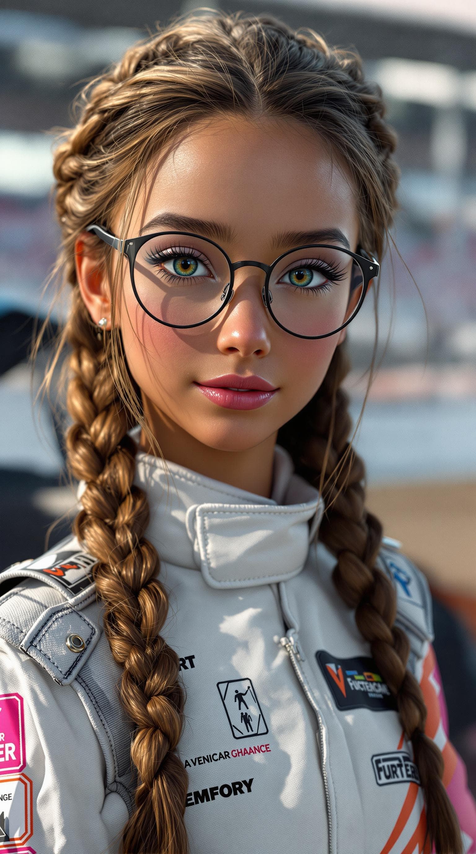 AI generated: A professional portrait of the most stunning second-grade girl in the world, captured in a highly de...