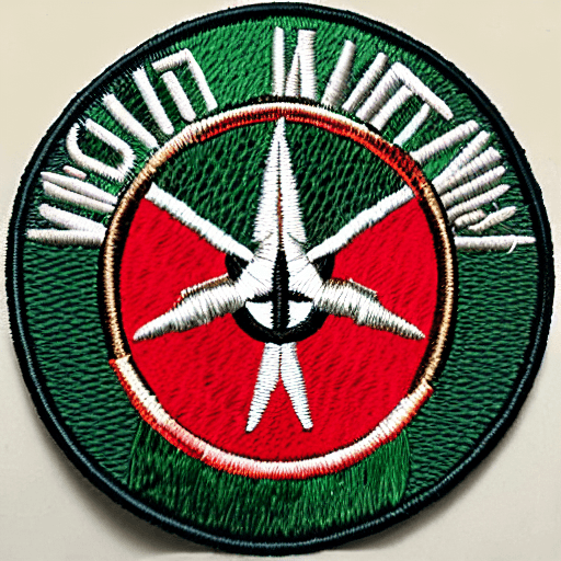 AI generated: logo liut drons embroidered military patch, hyperrealistic,geometry,exagonal,embroidered, patch full...