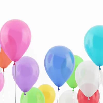 AI generated video: Create a 4-second photorealistic balloons overlay animation inspired by Apple Photo Booth's Balloons...