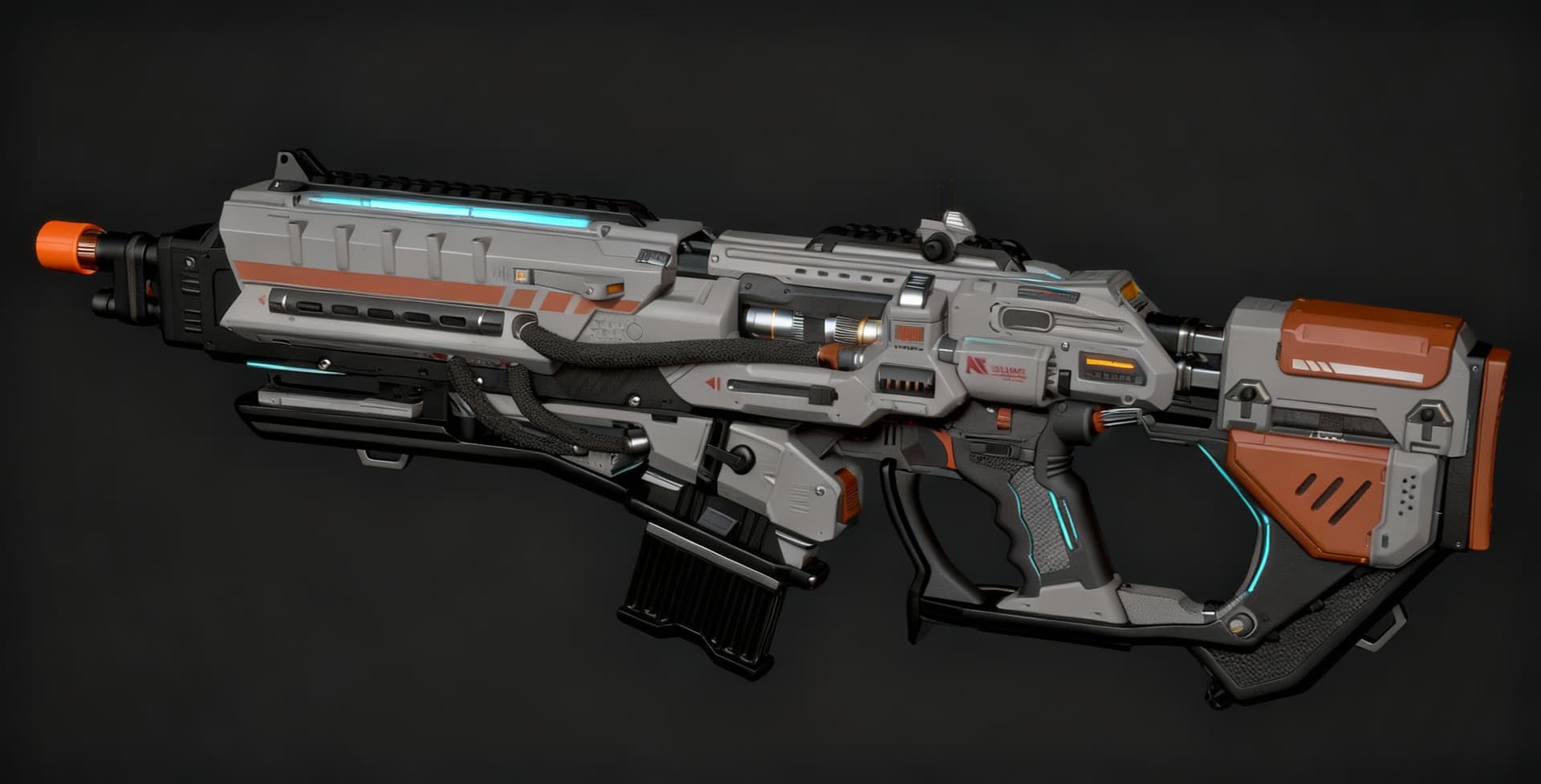 AI generated: Alter the design of the image. Keep it clearly a fictional weapon for Our’World. Render Axiom Lancer...