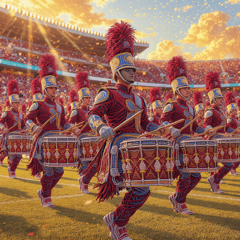 AI generated: A vibrant, highly detailed illustration in the style of intricate colorful rope art, depicting a dyn...