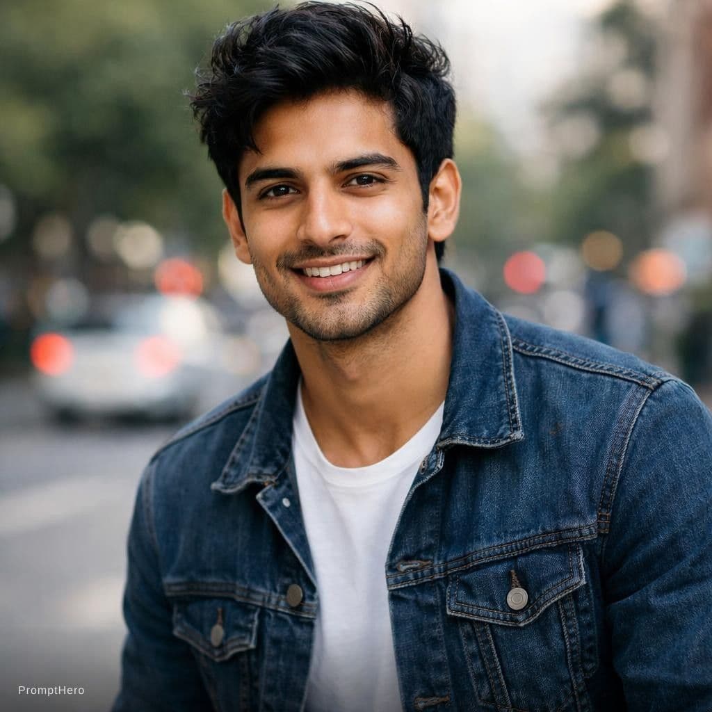 AI generated: young, indian, handsome man 