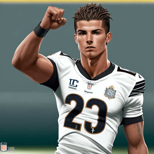 AI generated: quiero en un dibujo de líneas negras y fondo blanco el dibujo de la silueta de un jugador de la NFL ...