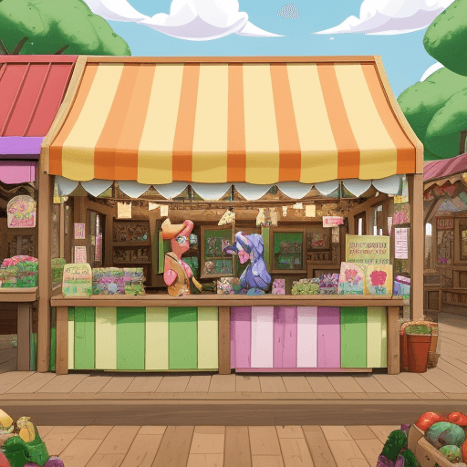 AI generated: Transport yourself to the lively town of Ponyville, the vibrant hub of friendship and community. Vis...