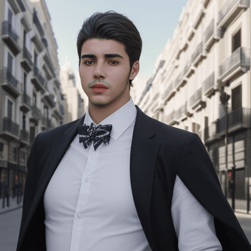 AI generated: How will a male person from the City of Madrid, Spain will look like?