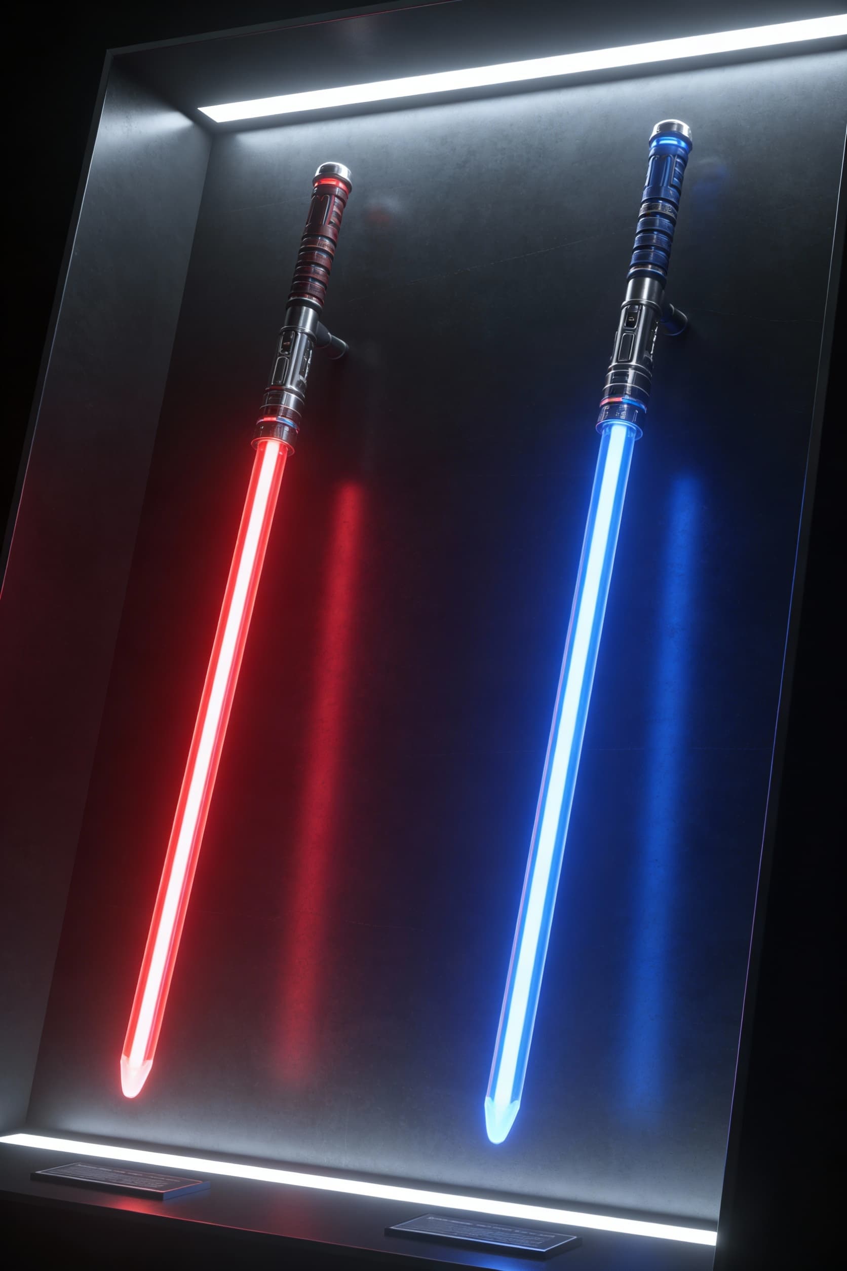 AI generated: Focus on the swords and give a display to showcase only the sword from tip to hilt from the referenc...