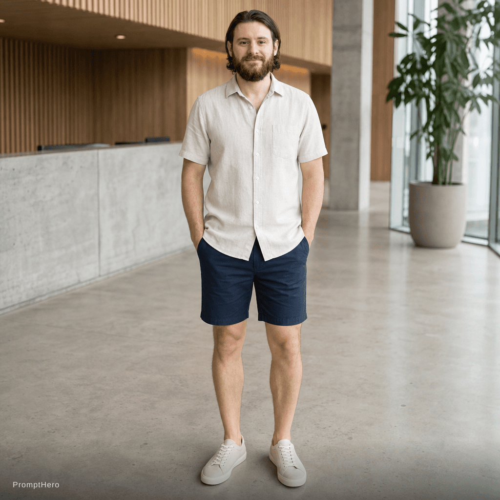 AI generated: Casual summer wear that looks simple but classic 
