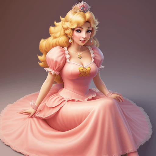 AI generated: High resolution young princess peach