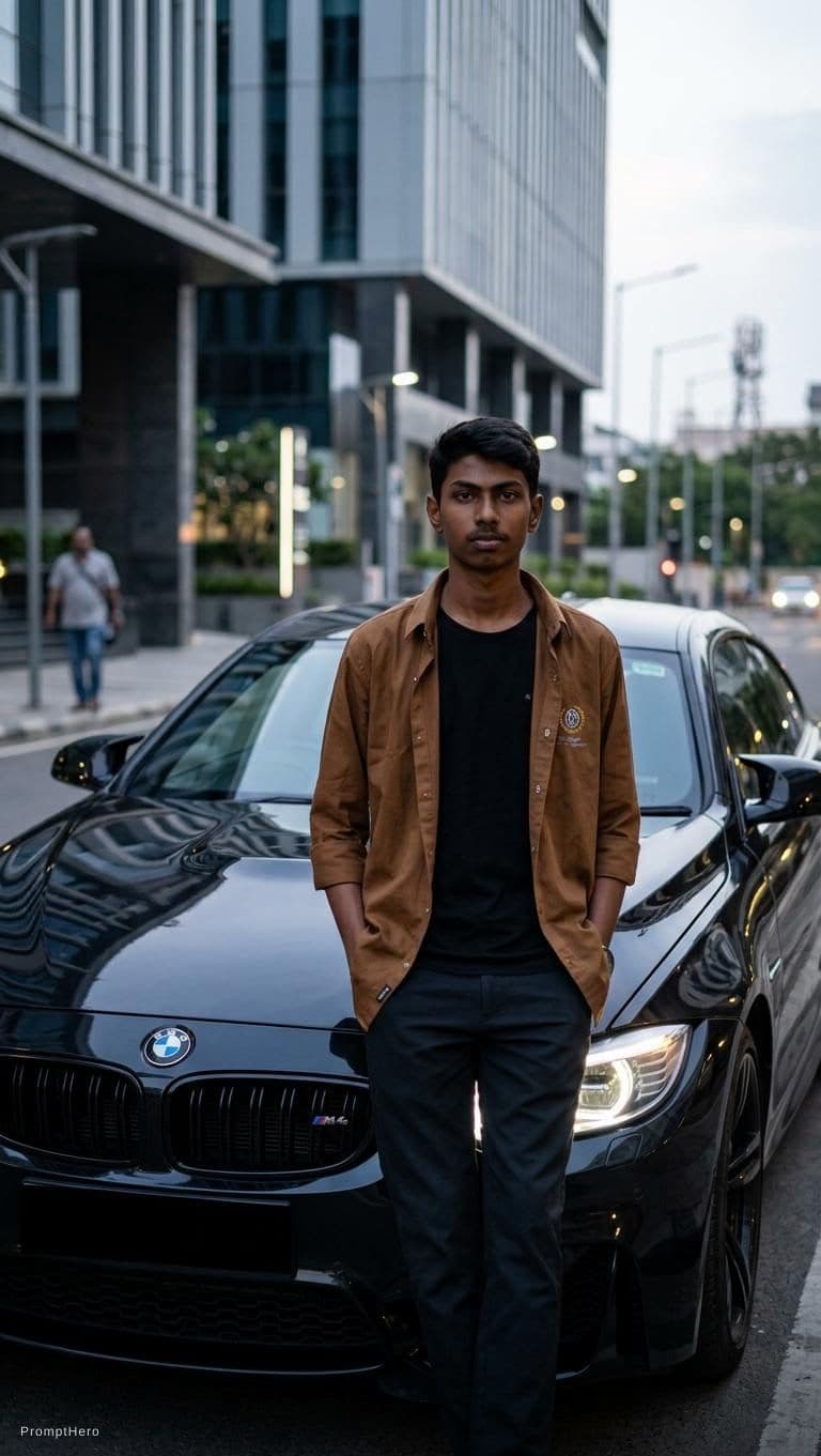 AI generated: Bmw black Add same face 