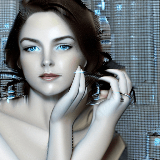 AI generated: An image of a young woman with a fair to medium complexion and loose, wavy dark brown hair with subt...