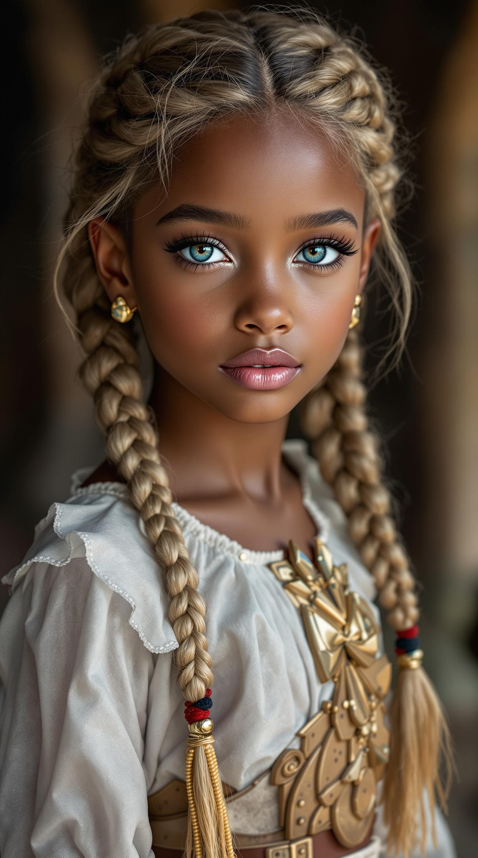 AI generated: a professional photo of a exceptionally beautiful girl in the world (age 10), (ten year old), Britis...