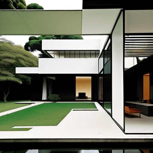 AI generated: casa mies van der Rohe del renacimiento