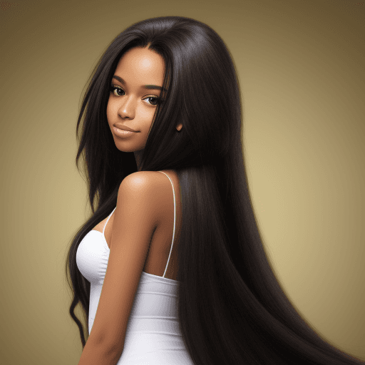 AI generated: brazilian black gril, long hair