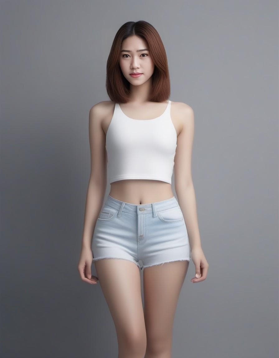 AI generated: 1girl, 21oyo, hot pants, beautiful, hyperrealistic, surealism, uhd, 8k