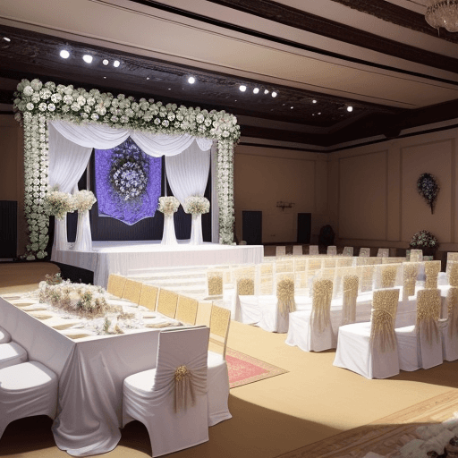AI generated: Make a high definition image showing an event, highlighting the setting of the place. Being of a ver...