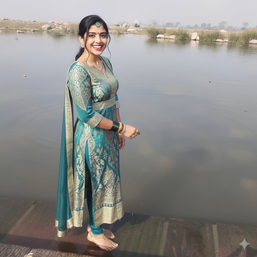 AI generated: Make sexy and desi girl in age is 25 
