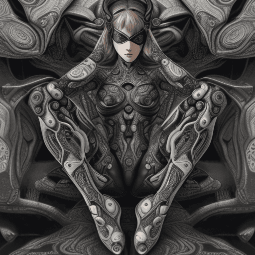 AI generated: close-up, Zentangle (magazine cover), mechanical angel, mech, highly detailed, metal gear solid art ...