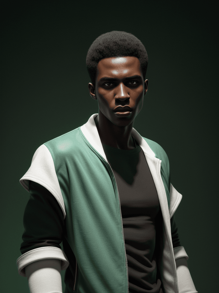 AI generated: Full length frontal hyper realistic photo, arms at sides, bright dark brown eyes, fair skinned young...