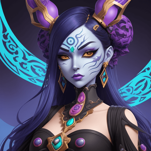 AI generated: Develop an extraordinary and visually captivating character for a mobile game, inspired by the disti...