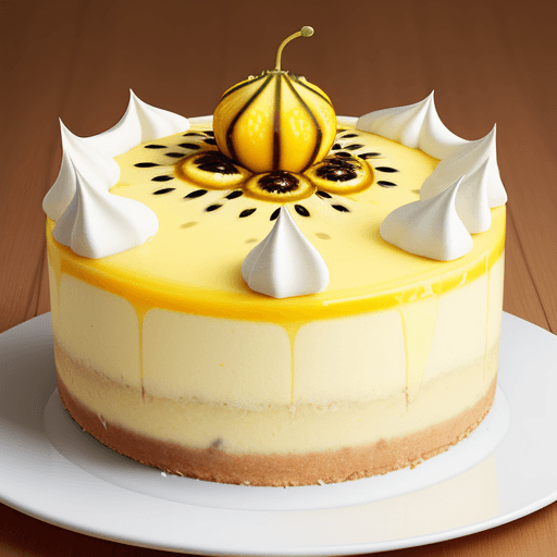 AI generated: draw Passion Fruit Cheesecake