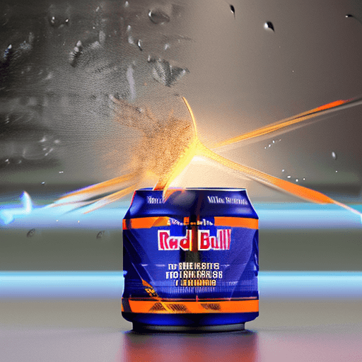 AI generated: Bullet making Red Bull's can broken throw it,photorealistic, cinematic, movie quality rendering, oct...