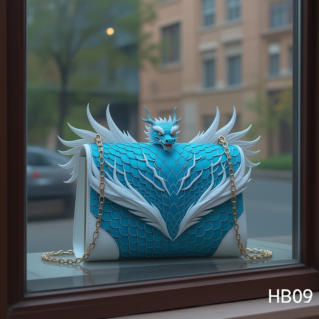 AI generated: Dragon bag displayed in the window
With the discreet and very small watermark "HB09" at the bottom ...