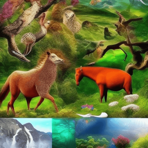 AI generated: an ode to nature and life, very breathtaking beautiful, but also beautiful and tempting, humans and ...