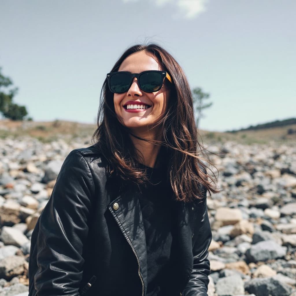 AI generated: sunglasses on model 
