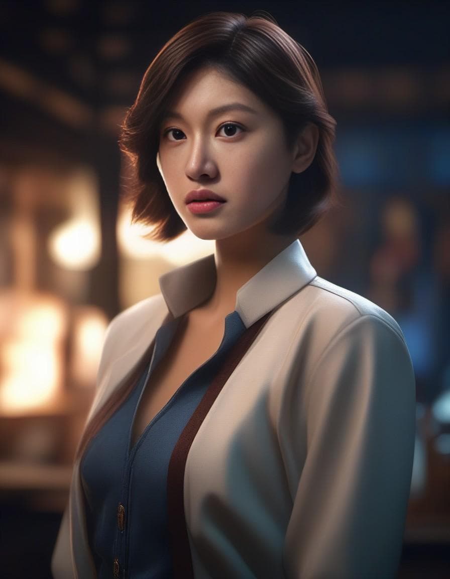 AI generated: Hyperrealistic art niji, stylized by Auguste Lefou, octane render, Woman, majestic, in Evening wear,...