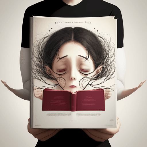AI generated: Design a captivating book cover for "Living with Stress," tipografic