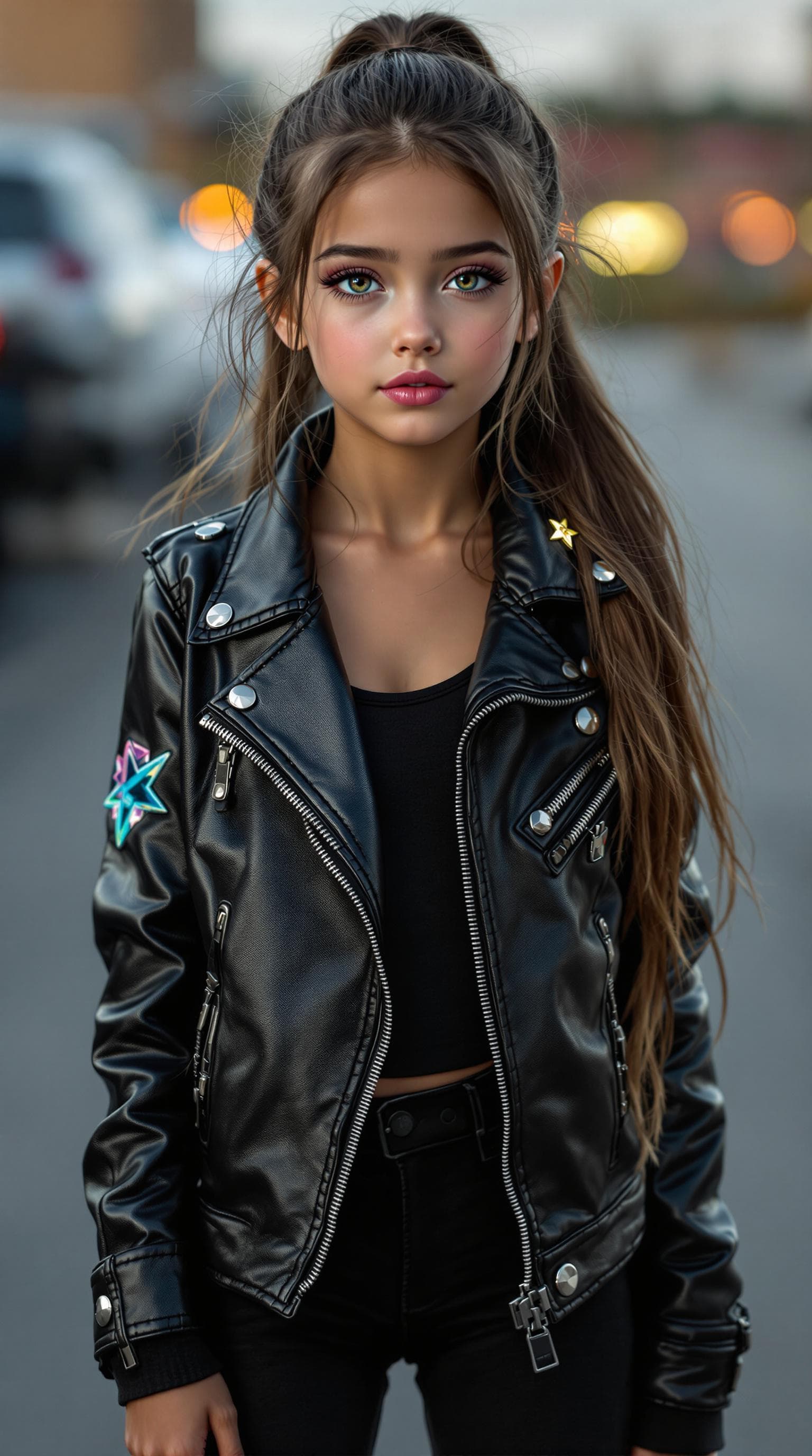 AI generated: a professional photo of a exceptionally beautiful girl in the world (age 7), (seven year old), highl...