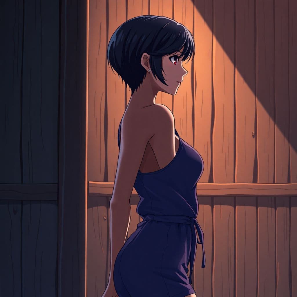 AI generated: {)artist:gotop::1.1}{cinematic::.1}{intricate anime::.1}{)barn::.15}
{sideview of woman::.1|)pretty...