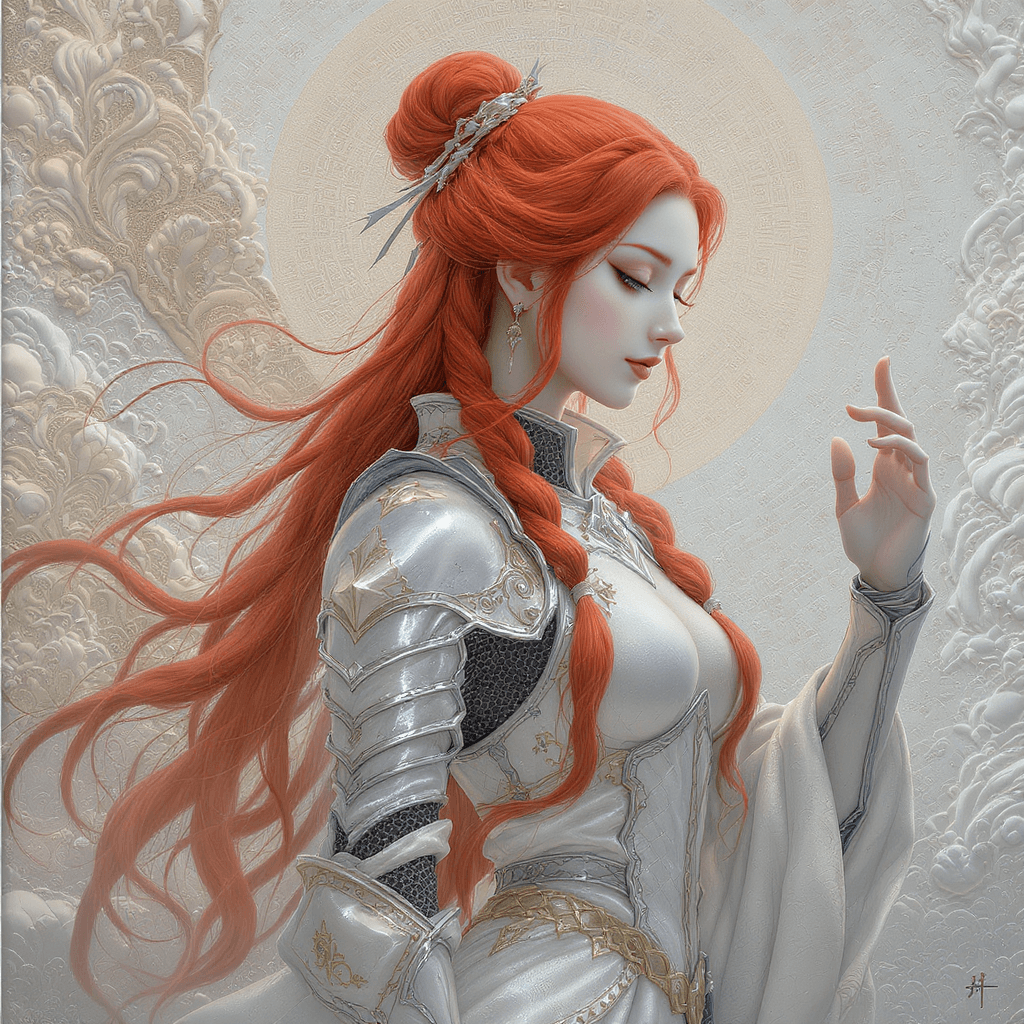 AI generated: A stunning 3D artwork blending traditional Chinese embroidery techniques (Guangdong embroidery), oil...