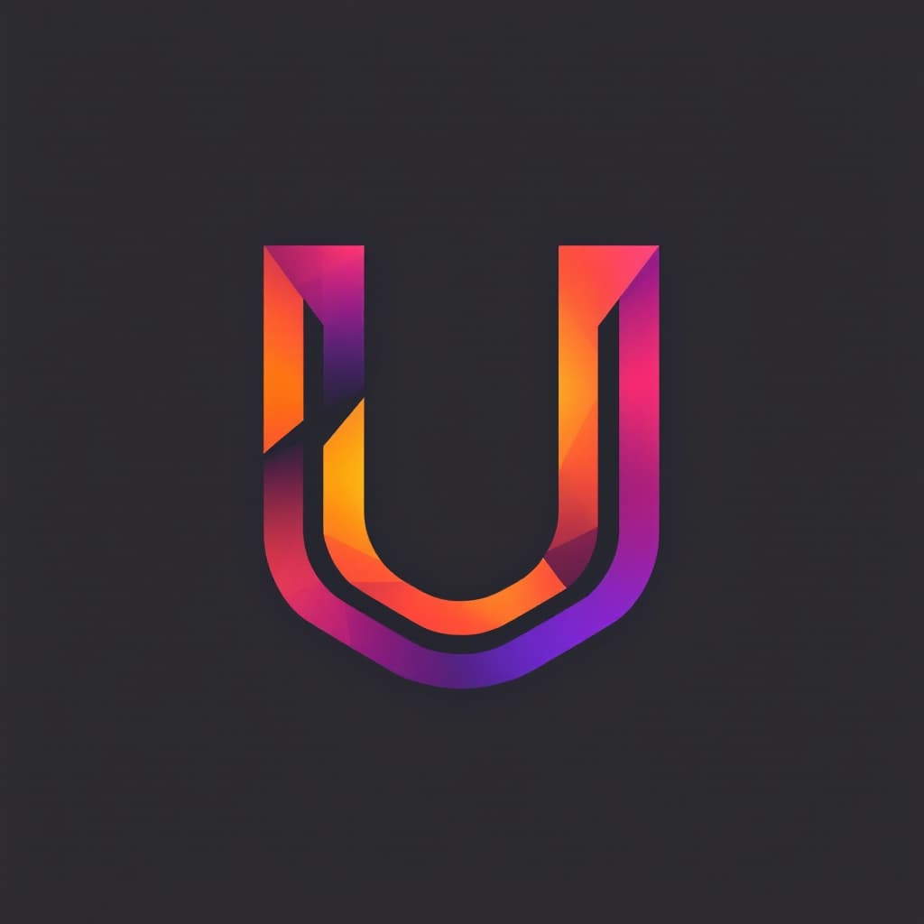 AI generated: A sleek and modern logo design for a tech startup, featuring a stylized geometric 
letter U icon wit...
