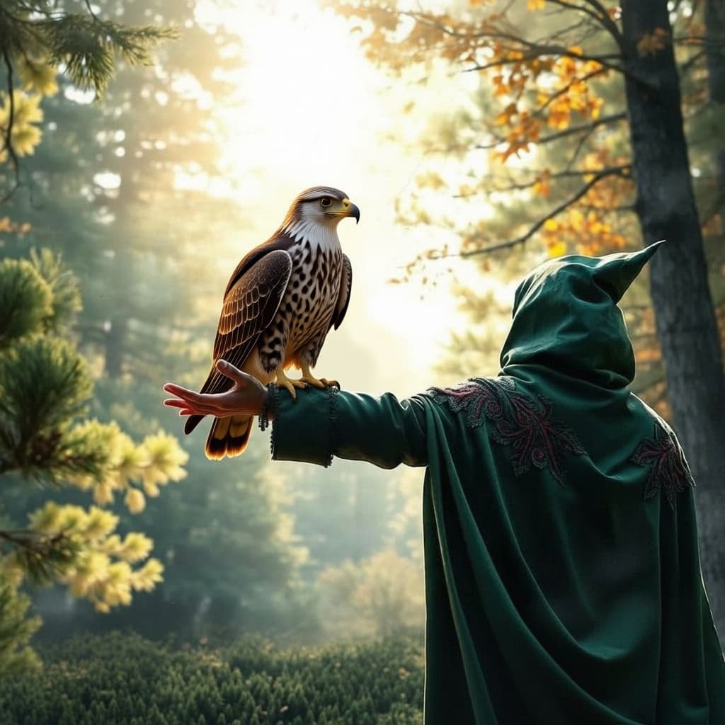 AI generated: falconer