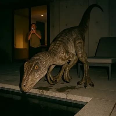 AI generated video: animate drinking water