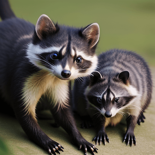 AI generated: cat, ferret and raccoon hybrid