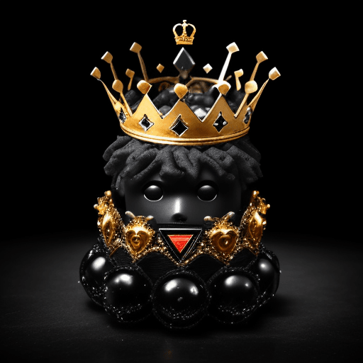 AI generated: Crea una corona de rey fragmentada, en un fondo negro con vidrios rotos