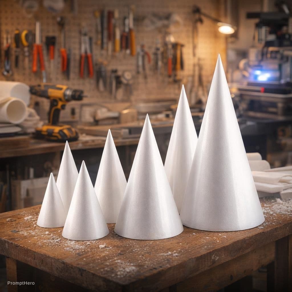 AI generated: This is my produt .. polystyrene cone 
I want to place him in a perfect place to share it in my page