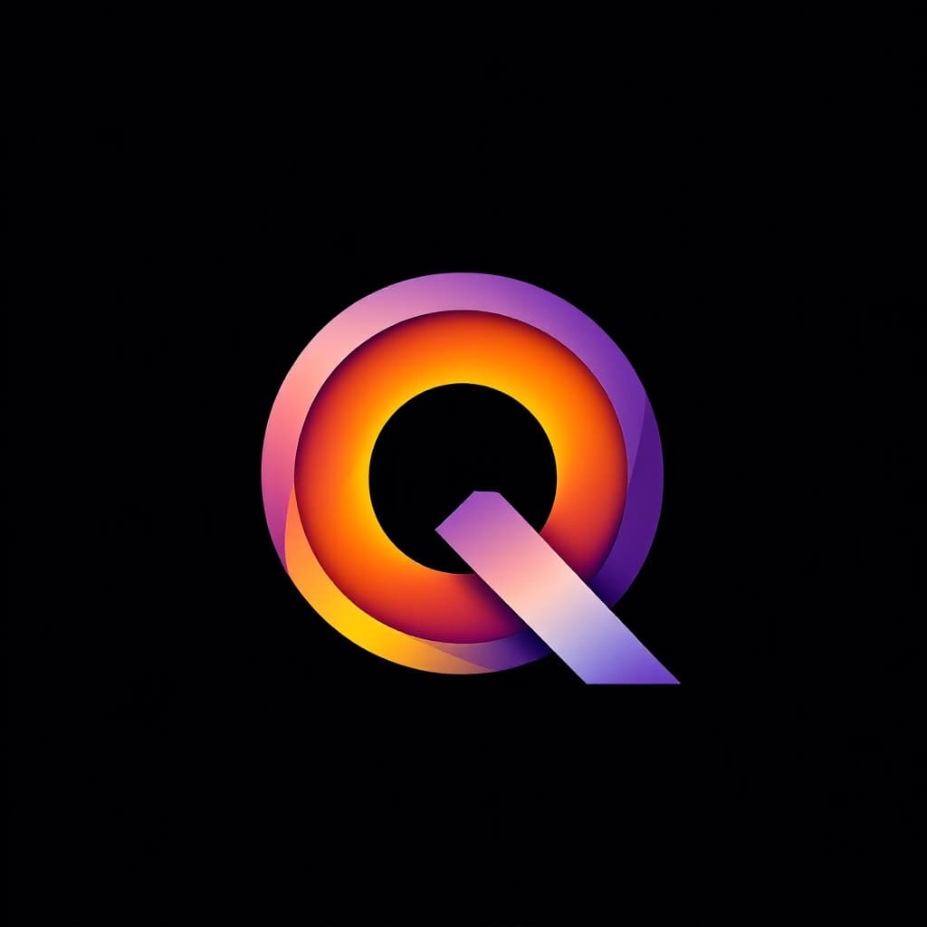 AI generated: A sleek and modern logo design for a gen question model
, featuring a stylized geometric 
letter Q i...