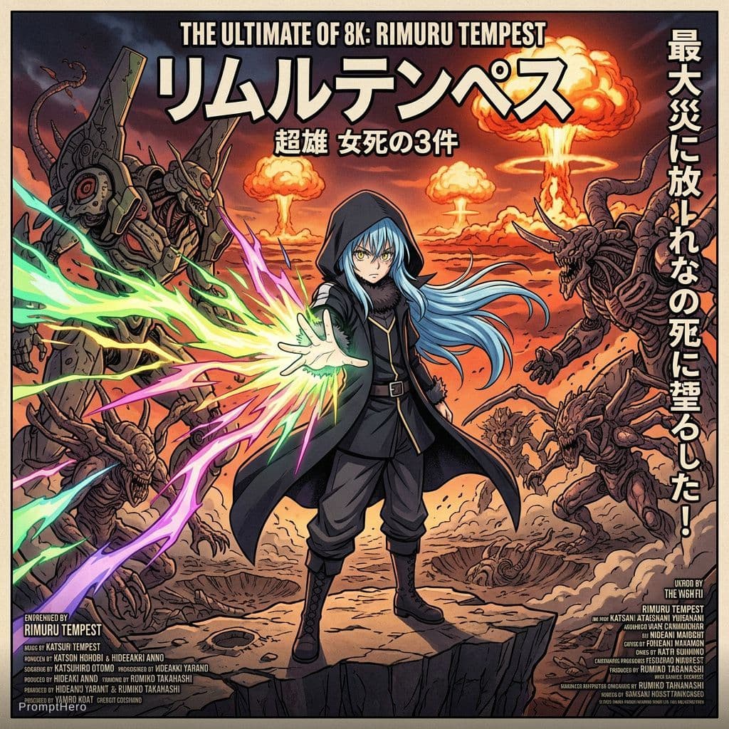 AI generated: incredibly powerful Anime Girl, created by Hideaki Anno and Katsuhiro Otomo and Rumiko Takahashi, Mo...
