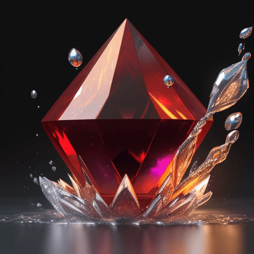 AI generated: fire gem, water gem, hyper realistic, 16k render