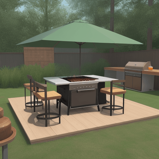 AI generated: GENERATE REALISTIC IMAGE OF A BBQ AREA
